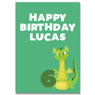 Personalised Dragon Birthday Card